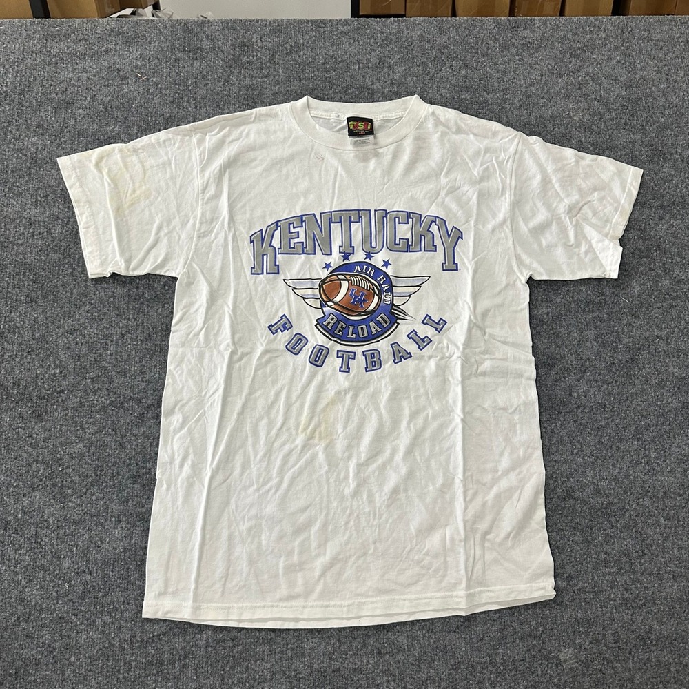 TSI T-Shirt Mens Size L White Kentucky Football Air Raid Reload Graphic Vintage